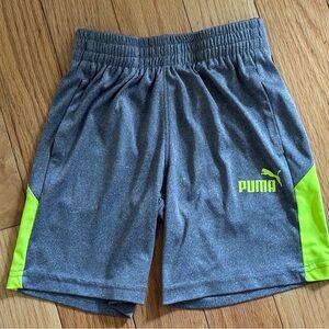 Grey and yellow Puma shorts